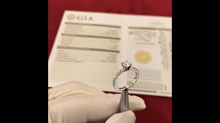 GIA Certified 0.50CT Round Brilliant cut Diamond, J Color, VS1 Clarity