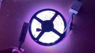 5M LED RGB 5050 SMD waterproof with Remote control and Dc 12V Adapter Us [ មានលក់ដុំនិងរាយ ]