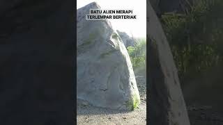 Batu Alien Merapi terlempar dan berteriak #shorts #batumerapi #batualien #batubesar