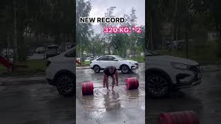 Egor Klimteam "Train in the rain" 🌧 320kg deadlift 🙈