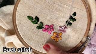 Hand embroidery easy stitches #homemitra