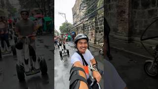 Electric chariot fall 😅😂🤣 #travel #travelph #electricscooter #intramuros #klooktravel  #klook