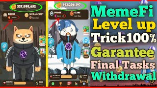 Memefi Level Upgrade 5 Secret Trick || Memefi Level 18 || Memefi Listing Date || Memefi Airdrop