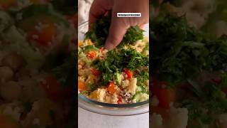 How to Make Refreshing Citrus Infused Couscous Chickpea Salad | Easy No-Cook Lunch Recipe! #shorts