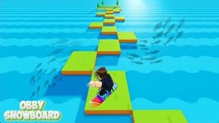 Snowboard obby - sandhill world - game play by Deetya