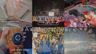 [VLOG] a weekend in my life ; town fiesta, school supplies haul crocheting + gaming + studying 📚🎧