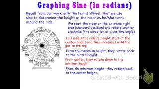 Graphing Sine Functions in Radians