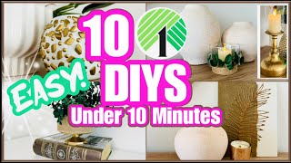 10 EASY DOLLAR TREE DIY HOME & ROOM DECOR CRAFT IDEAS TO MAKE IN UNDER 10 MINUTES!