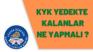 KYK YEDEKTE KALANLAR NE YAPMALI ? #kyk #yurt #eğitim