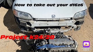 Honda civic ej1 k24/k20 swap auto to manual part 2