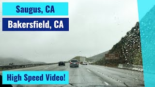 Saugus, CA to Bakersfield, CA - High Speed Driving Video