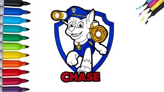 Fun coloring Paw Patrol Charcters | Chase