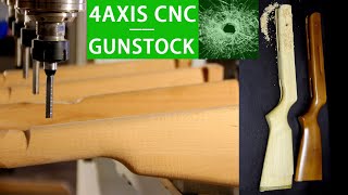 4 axis cnc center produce gunstock