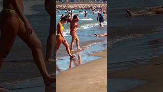 🇪🇸 Malvarrosa beach (Valencia) - Spain Hot Day🧜‍♀️🧜‍♀️