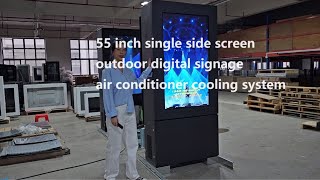 55" single side screen outdoor digital signage with air conditioner cooling system #benshidisplay