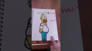 The Simpsons drawings done by Isaac 🧑‍🎨