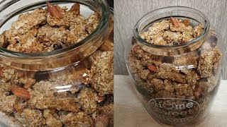 غرانولا صحية لفطور صحي، سهلة وسريعة التحضير | Homemade Granola For Healthy Breakfast