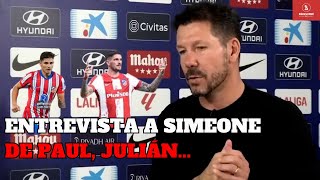 Entrevista a Simeone | Julián Álvarez, De Paul, Salir campeón | UniversoAtleti