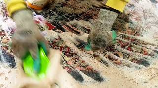 Ultimate Carpet Cleaning ASMR at Home: My Brother's Son's Circular Carpet gets a Sparkling Makeover