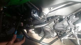 KAWASAKI Z400 CRASHBAR INSTALLATION- BY RED MOTOSHIELD