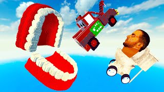 Thrilling Obstacle Course Showdown: Skibidi Toilet Car vs Big & Small Tow Mater Car in Teardown