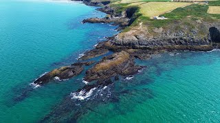 Survol en drone : Locronan, baie de Douarnenez (plage de Keravel et Pointe de Trefuntec)