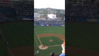 John Lloyd Young sings American National anthem