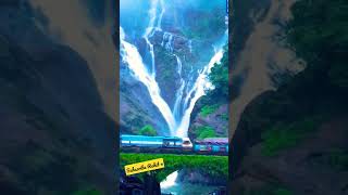 dudhsagar water fall train #train