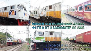 MOMEN DT 2 LOKO CC 206 BAWA KLB ROMBONGAN ARCEO 44 TH! Deket Yapink Sebelah Timur Stasiun Tambun