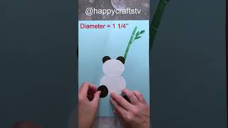 Paper Art l Panda with bamboo #paperart #panda #bamboo #satisfying