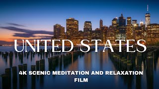 USA - 4K Scenic Relaxation Film For Stress Relief With Calm Peaceful Music