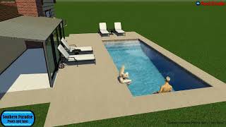 12'x30' Pool With Formal Entry Steps, Full Width Swimout