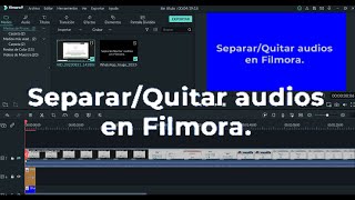 Cómo SEPARAR el AUDIO del VIDEO en FILMORA | 2023