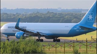 Maersk Air Cargo ✈️ Boeing 767F departure 🛫from UK 🇬🇧 international Airport |BHX|🤖😳😳😳