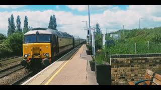 57315 & 57313 Scarborough Castle heading through Whittlesea towards Great Yarmouth in Norfolk.