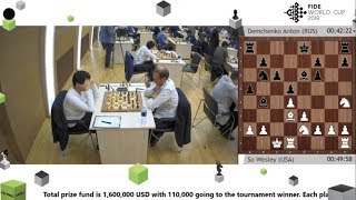 Wesley So beats Anton Demchenko / Khanty-Mansiysk FIDE World Cup 2019