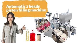 MTW   Automatic 2 heads piston filler for 500ml