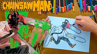 How to draw Chainsaw Man - The Best EASY step-by-step TUTORIAL