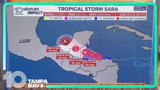 Tracking the Tropics: Tropical Storm Sara slowly moving along Honduran coast, arrives as a rainmaker