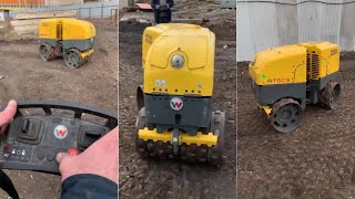 Remote - Controlled vibratory trench roller 🚜 | #engineering