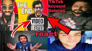 CarryMinati 'YouTube vs TikTok:The End' Video DELETE!! | Bhau Angry And DELETE Your TikTok account?