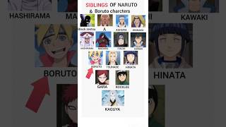 Siblings of Naruto & boruto charcters/#shorts#anime#naruto#boruto#kakashi#minato#jiraiya#viral