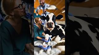 man help a pregnant cow #youtubeshorts #shorts #viralvideo #shortsvideo #cowlover