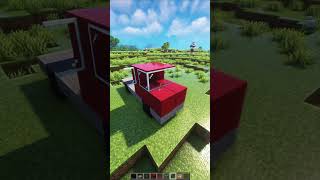 Creating a Red Truck on Minecraft  #minecraft #minecraftshorts