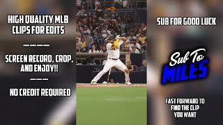 14 Minutes and 20 Seconds of High Quality MLB Clips For Edits