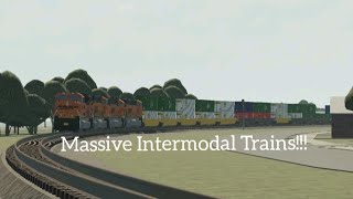 Massive Intermodal Trains!!!