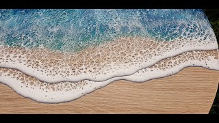 #64. Frothy Resin Waves on a Round Side Table