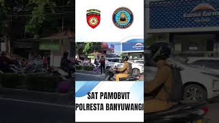 anggota Satpamobvit Polresta Banyuwangi melaksanakan Commander wish