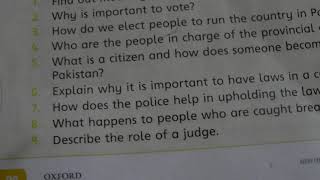 New Oxford Social Studies Book 5 Lesson 11 The Government and the Law Exercise