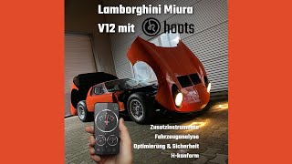 Lamborghini Miura V12 с системой датчиков гудения в мастерской TG Classics Ferrari Maserati Alfa